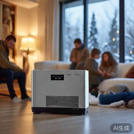 “空气能热泵供暖，节能环保温度