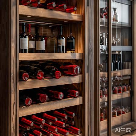 红酒柜斜放要点:承重、空间、照