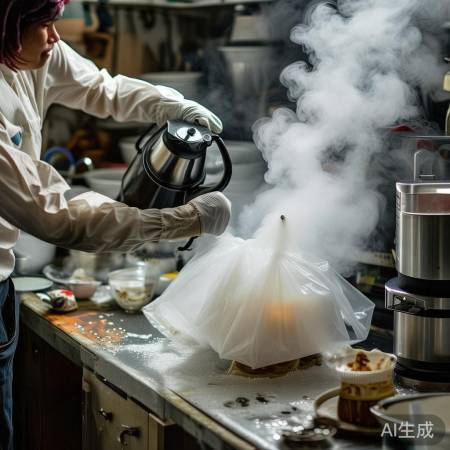 “热水蒸气擦洗油烟机教程”