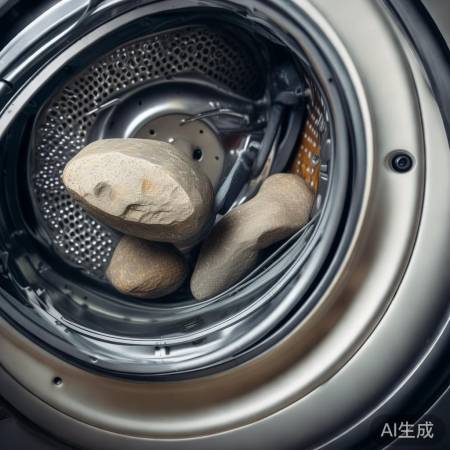 洗衣机脱水桶异物卡住