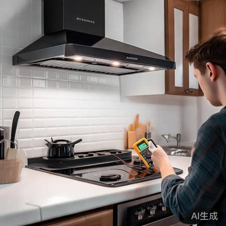 油烟机灯电压测试,电器小检查