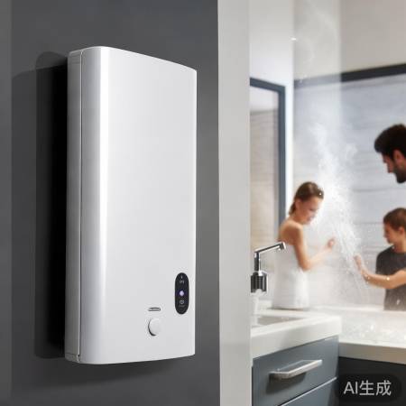 “安装简便,热水即来”