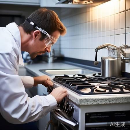 燃气灶安装，管道连接要牢固