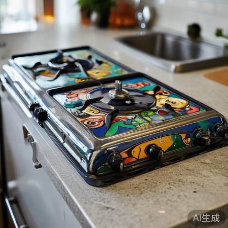 燃气灶盖子图案多，创意点缀厨房