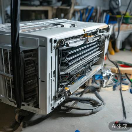 拆解空调，找油分离器