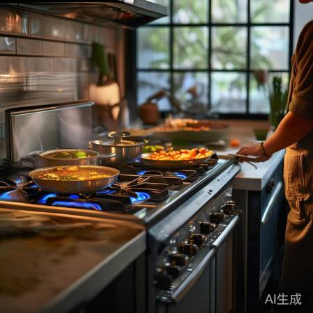 帅康灶火力强，无油烟，烹饪更健