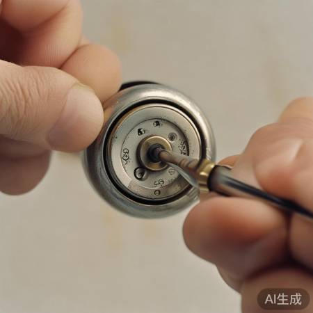 检查锁芯,手动旋紧