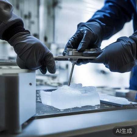 戴手套口罩，开冷冻液口