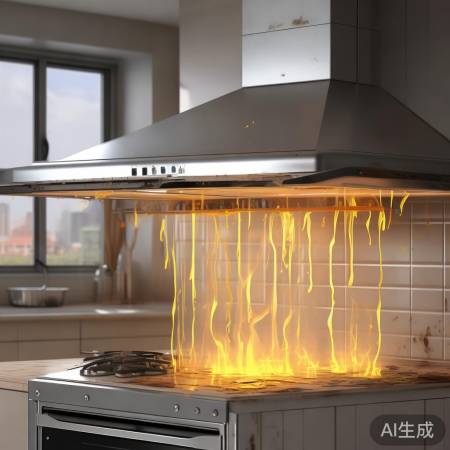 “油烟机长时间开启易漏油”