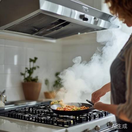 抽油烟机靠近炉灶排油烟