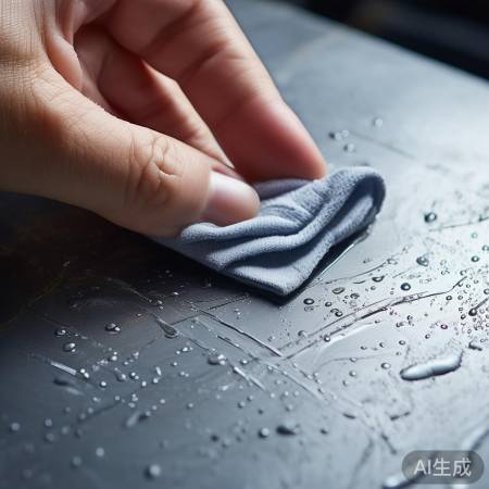 轻柔酒精擦拭划痕