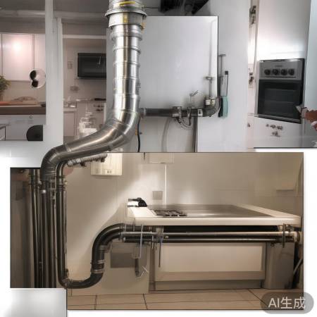 燃气管道接好，排烟管道紧随，接