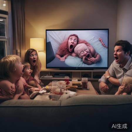 惊险瞬间！电视机内竟发生生孩子奇观