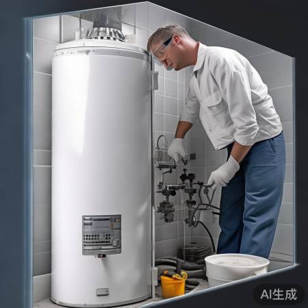关闭进水阀,拆装热水器