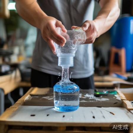 塑料瓶加水挤压解决水流不畅