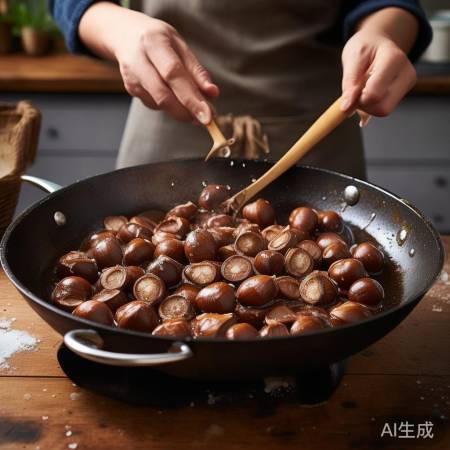 炒栗子,外焦里嫩家常菜