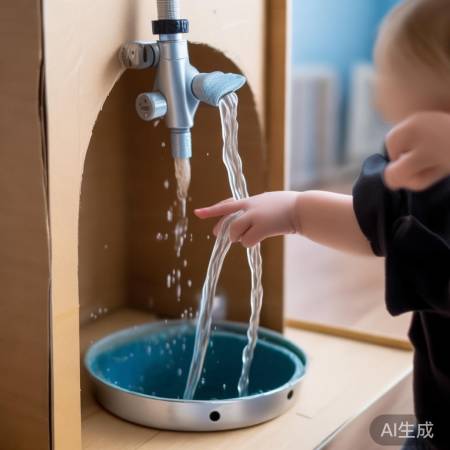 滚筒配水龙头，模拟水流体验