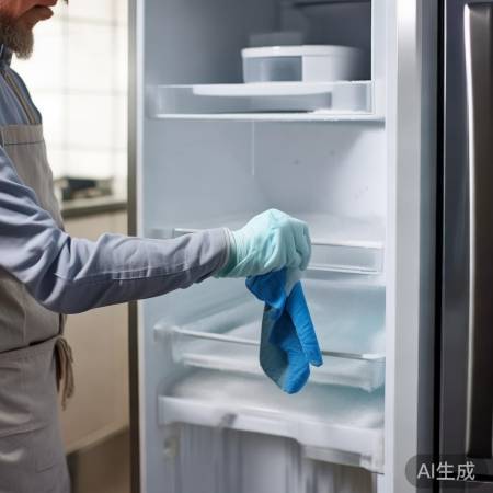 清理冰箱霜层,擦净防再结