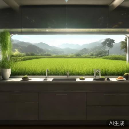 屏幕水稻,想象自给自足