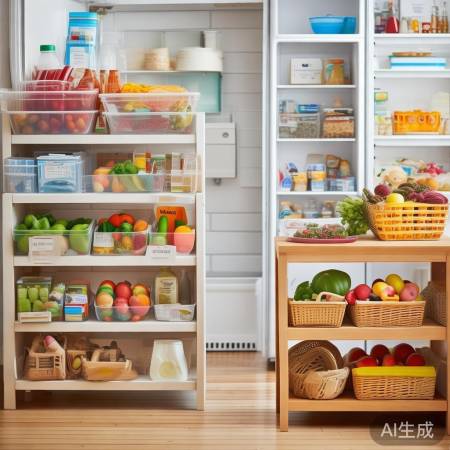 食物分类储存,易腐、冷冻、蔬果