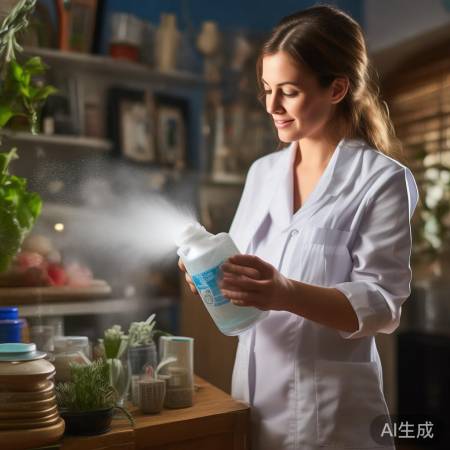 喷洒清新剂,净化空气