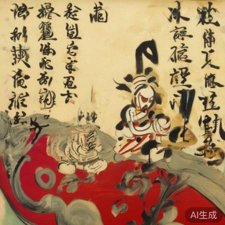 防盗门上方挂灯笼