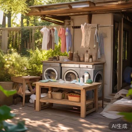 露台洗衣区,美观实用