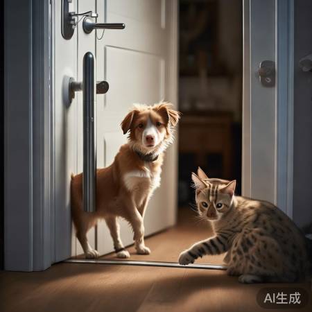 宠物误触报警,检查门锁附近