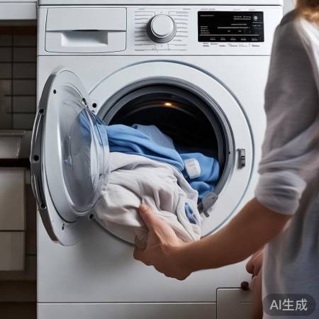 检查洗衣机衣物分布