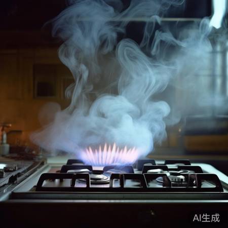 燃气灶不完全燃烧,有毒无色。
