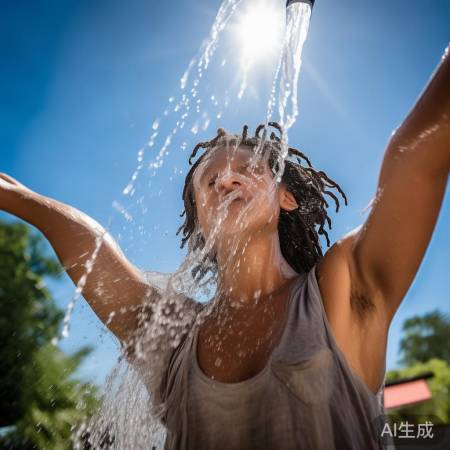 凉水冲洗,清爽宜人