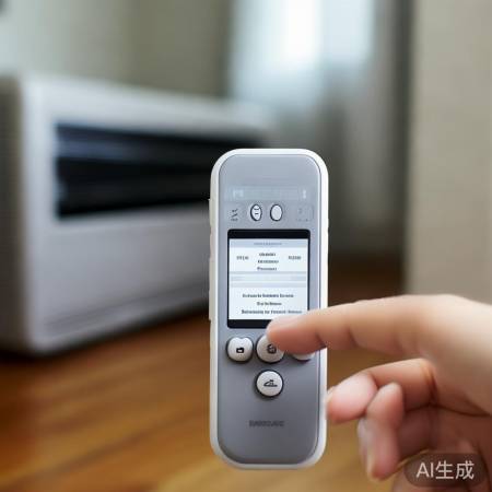 空调遥控器按设置键，显示菜单。