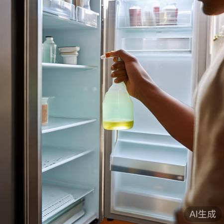 白醋热水,冰箱洁净妙招