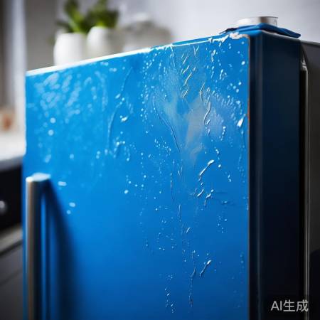 蓝胶带焕新冰箱门
