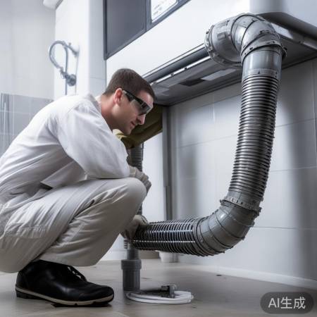 确保管道倾斜,方便排气