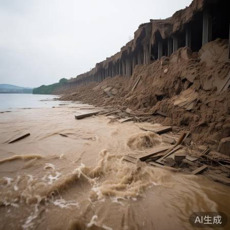 福建华亭镇西湖段防洪堤塌方：紧急救援进行时
