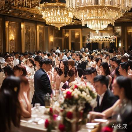 何猷君奚梦瑶澳门婚礼答谢宴，奢华场面揭秘！