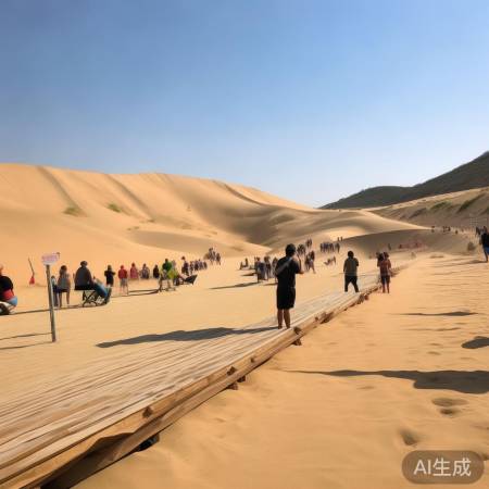 敦煌鸣沙山：游客爆满，整座山头坐满了谁？